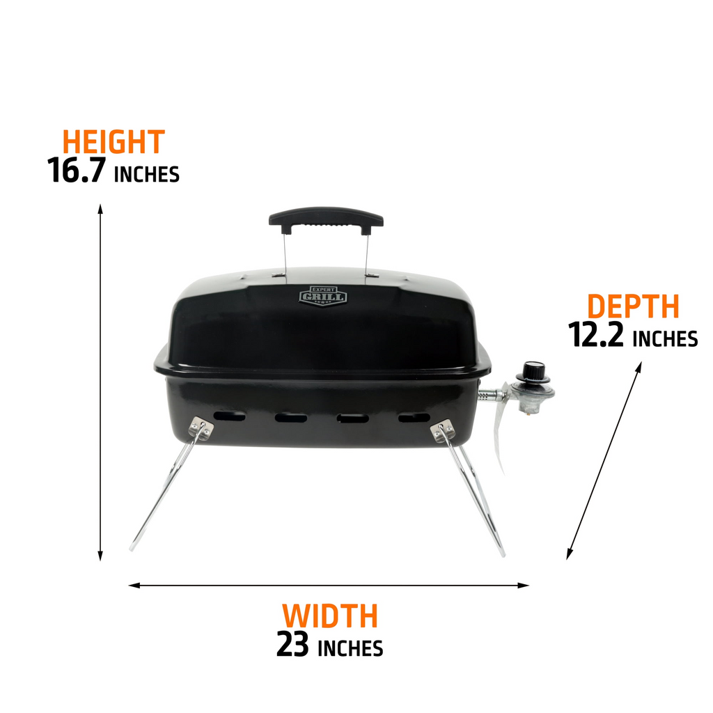 Expert Grill 1-Burner Black Portable Propane Gas 17.5 inch Grill
