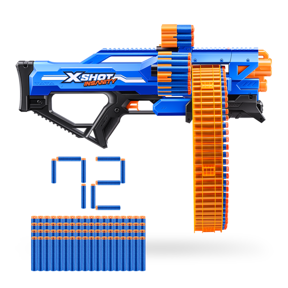 XSHOT Insanity Mad Mega Barrel (72 Darts), Air Pocket Technology, Outdoor blaster