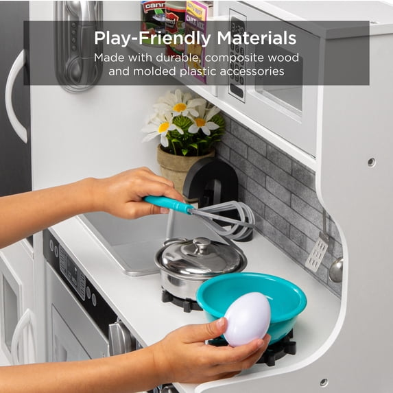 Best Choice Products Wooden Play Kitchen for Kids, Pretend Play Cooking Set