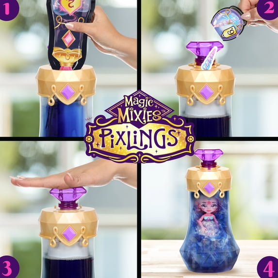 Magic Mixies Pixlings Deerlee the Deer Pixling 6.5 Doll Inside a Potion Bottle