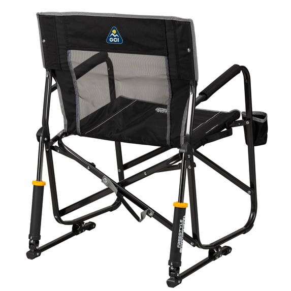 GCI Outdoor Freestyle Rocker Folding Rocking Camping Chair with Cup Holder