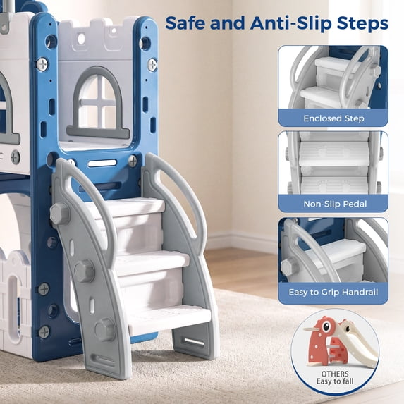Vipuse 9 in 1 Toddler Slide Playset for Kids IndoorOutdoor