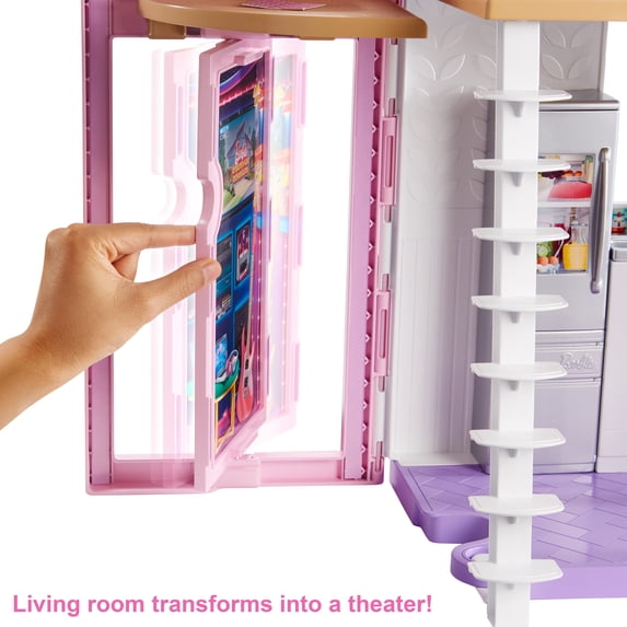 Barbie Malibu House Dollhouse Playset with 25+ Furniture