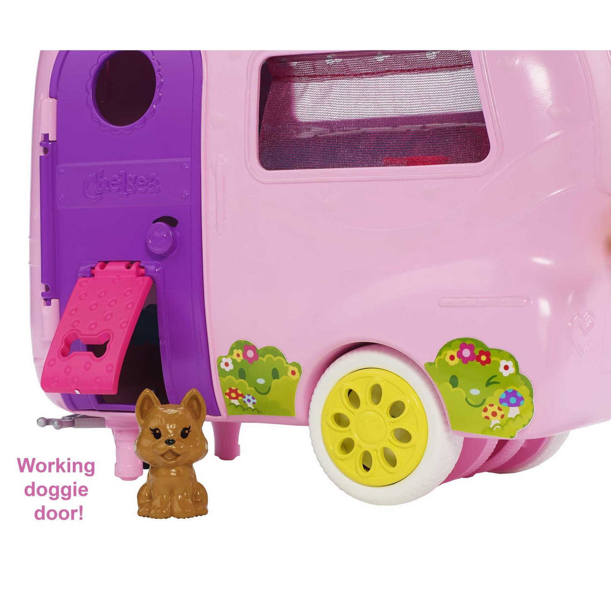 Barbie Club Chelsea Pink Camper Playset, Blonde Small Doll
