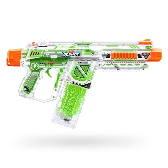 XSHOT Hyper Gel Glow Nightmare Blaster by ZURU Outdoor Motorized with 10,000 Pellets