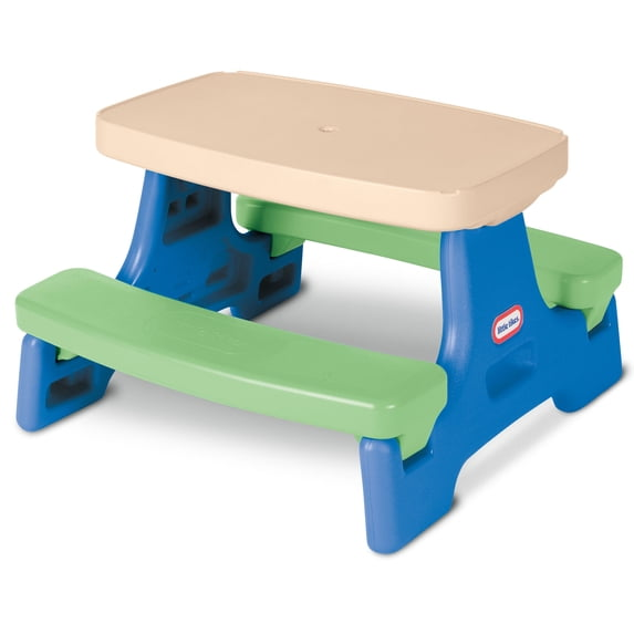Little Tikes Outdoor Portable Kids Picnic Table with Umbrella