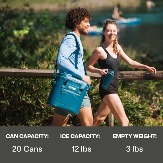 RTIC 20 Can Ultra-Tough Soft Cooler, 15 Qt, Leakproof, Waterproof Zipper