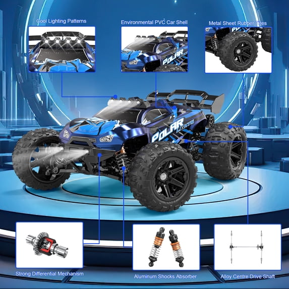 FAGINEY RC Cars for Adults Fast 40+MPH 114 Waterproof Off-Road RC Truck 4WD