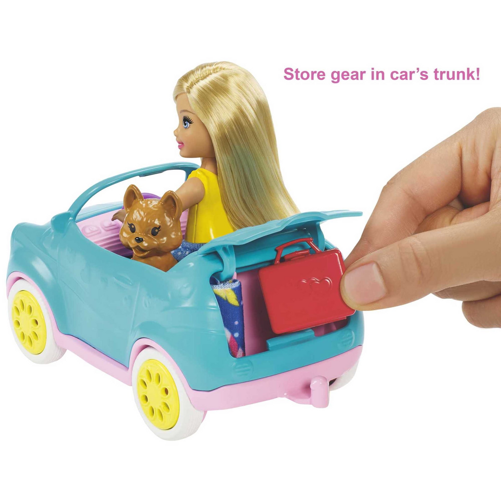 Barbie Club Chelsea Pink Camper Playset, Blonde Small Doll