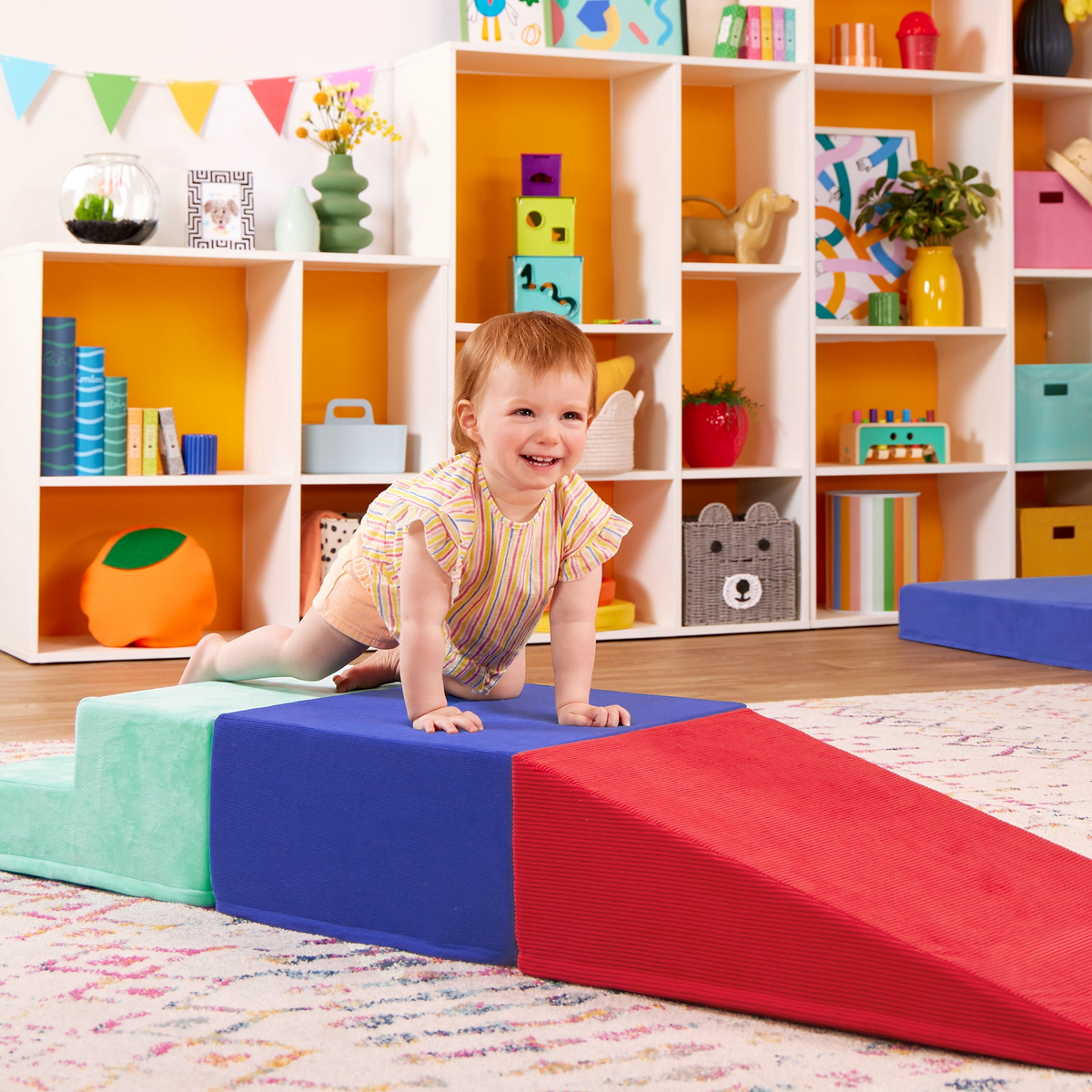 Battat Squishy Stack Climbers 3 Foam Multicolor Play Shapes