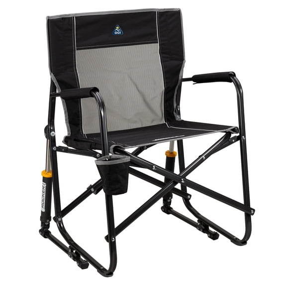 GCI Outdoor Freestyle Rocker Folding Rocking Camping Chair with Cup Holder