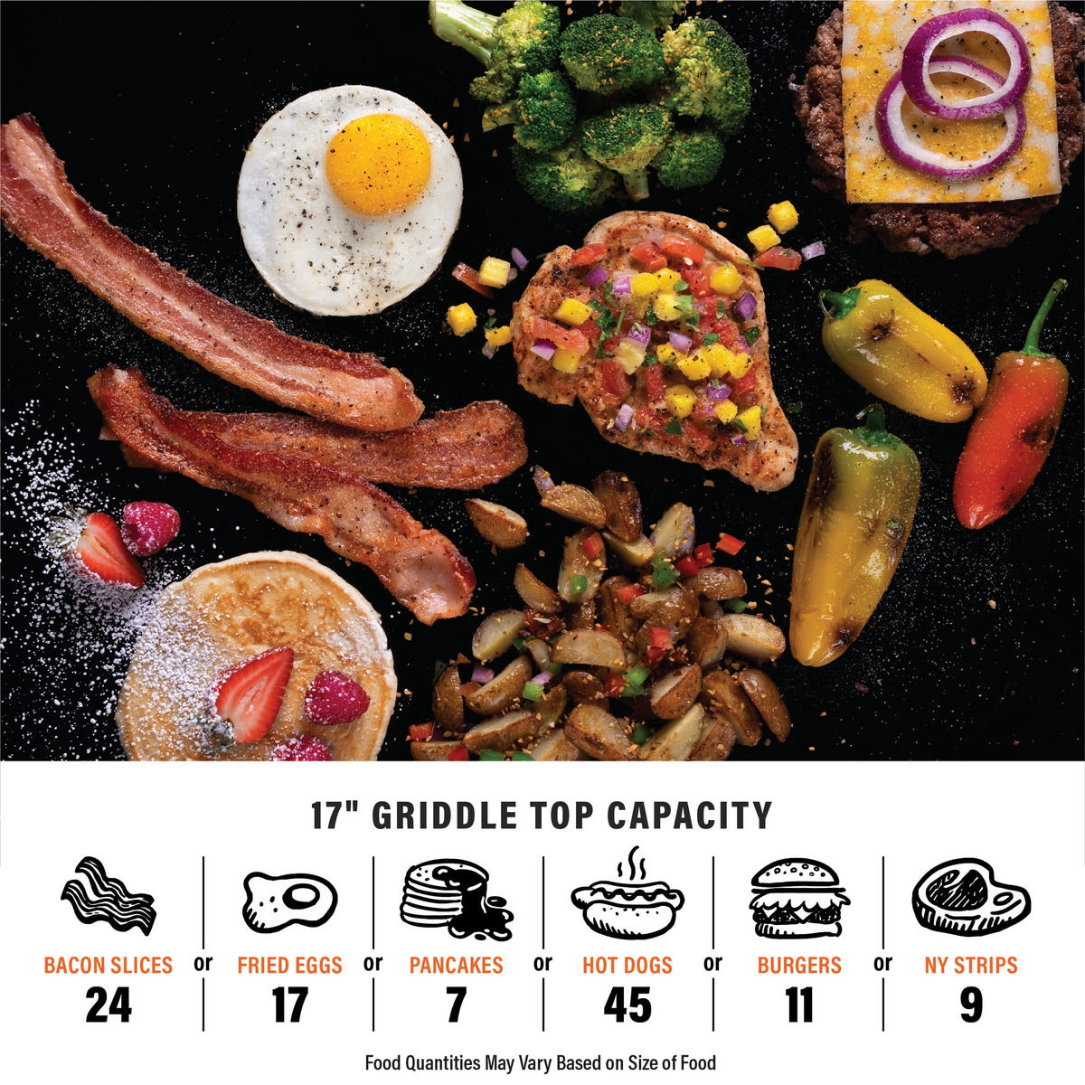 Blackstone Adventure Ready Outdoor Griddle, 17 Inch Single-Burner Portable Flat Top Grill