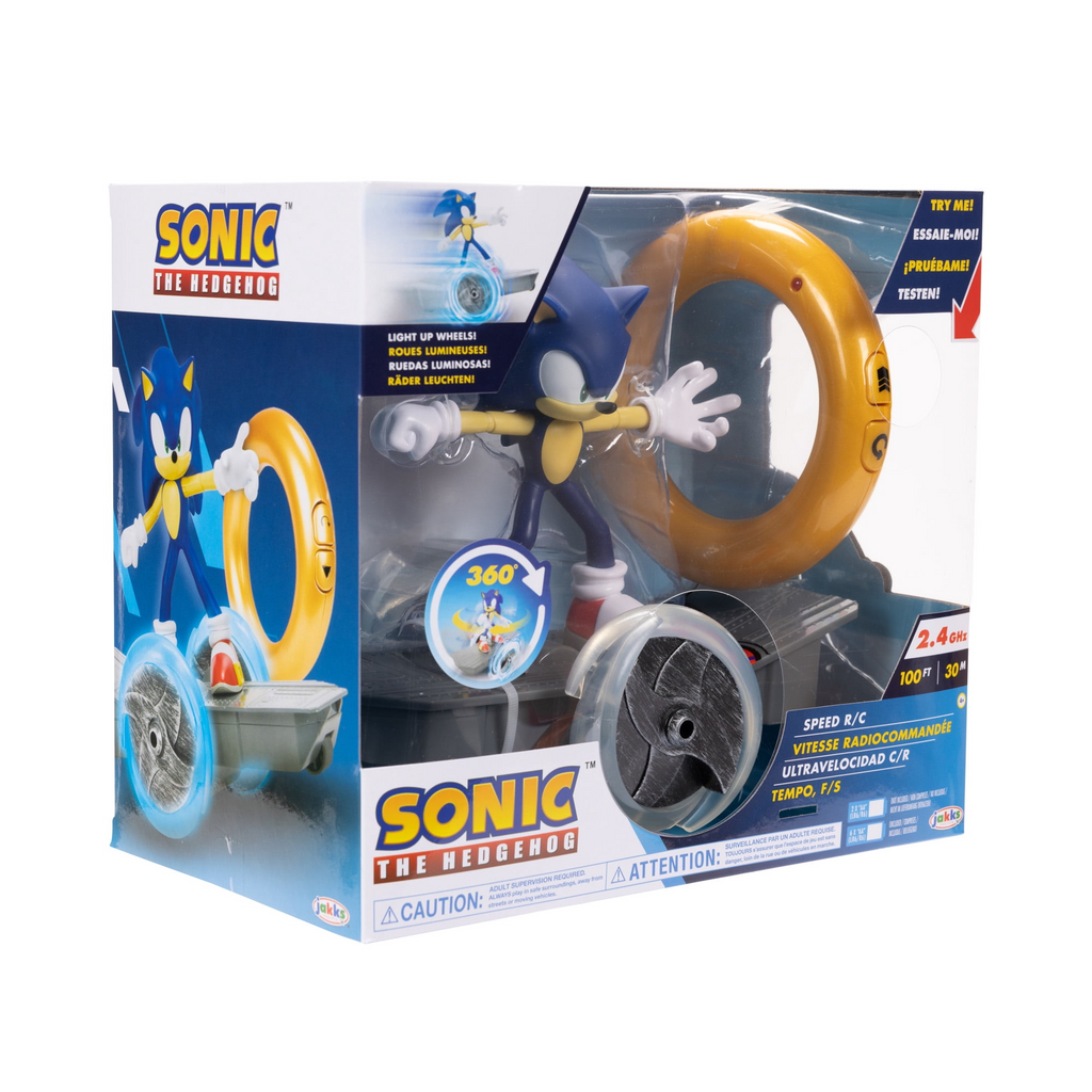 Sonic The Hedgehog Speed Feature RC Vehicle with Detachable Sonic Action Figure