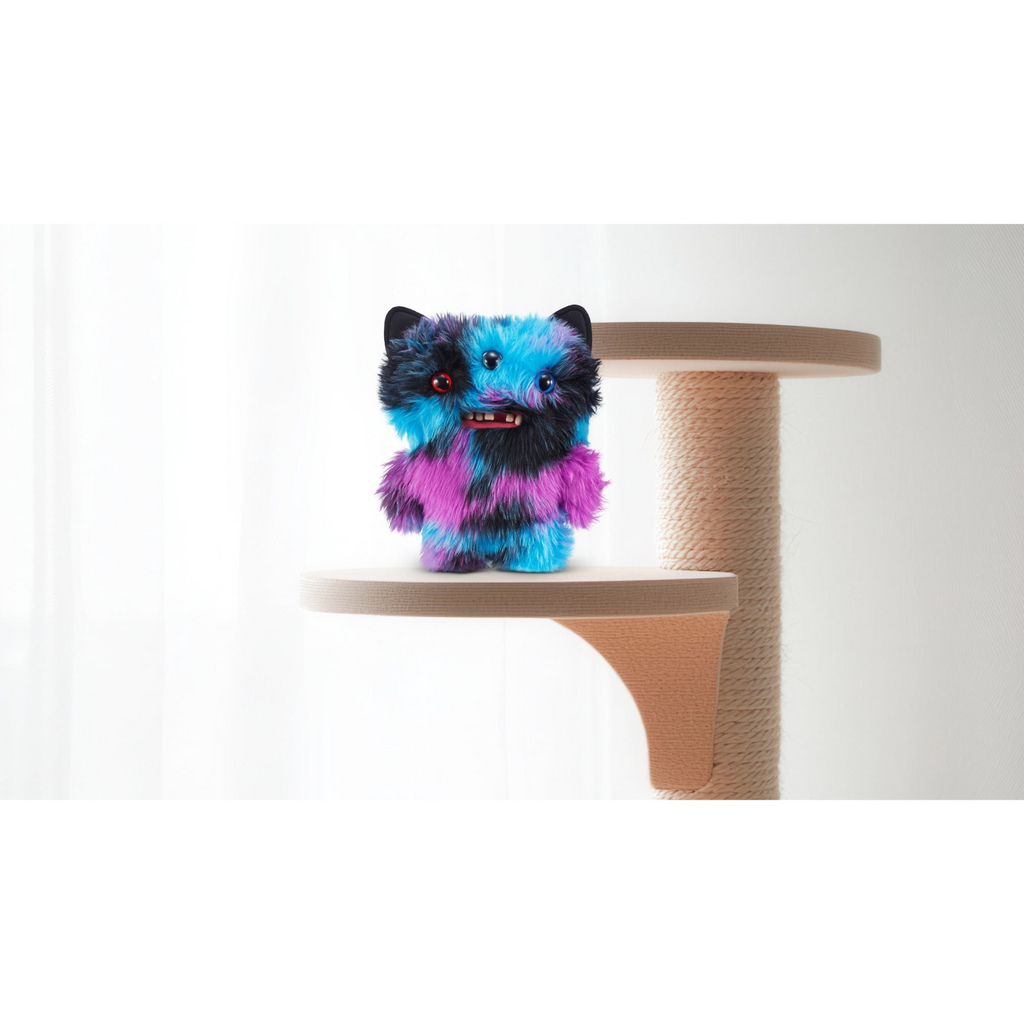 Fuggler Butt Ugly Pets 9 inch (Reek-O - Black Cat), Ugly Monster Stuffed Animal Toy