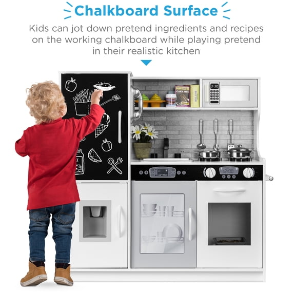 Best Choice Products Wooden Play Kitchen for Kids, Pretend Play Cooking Set