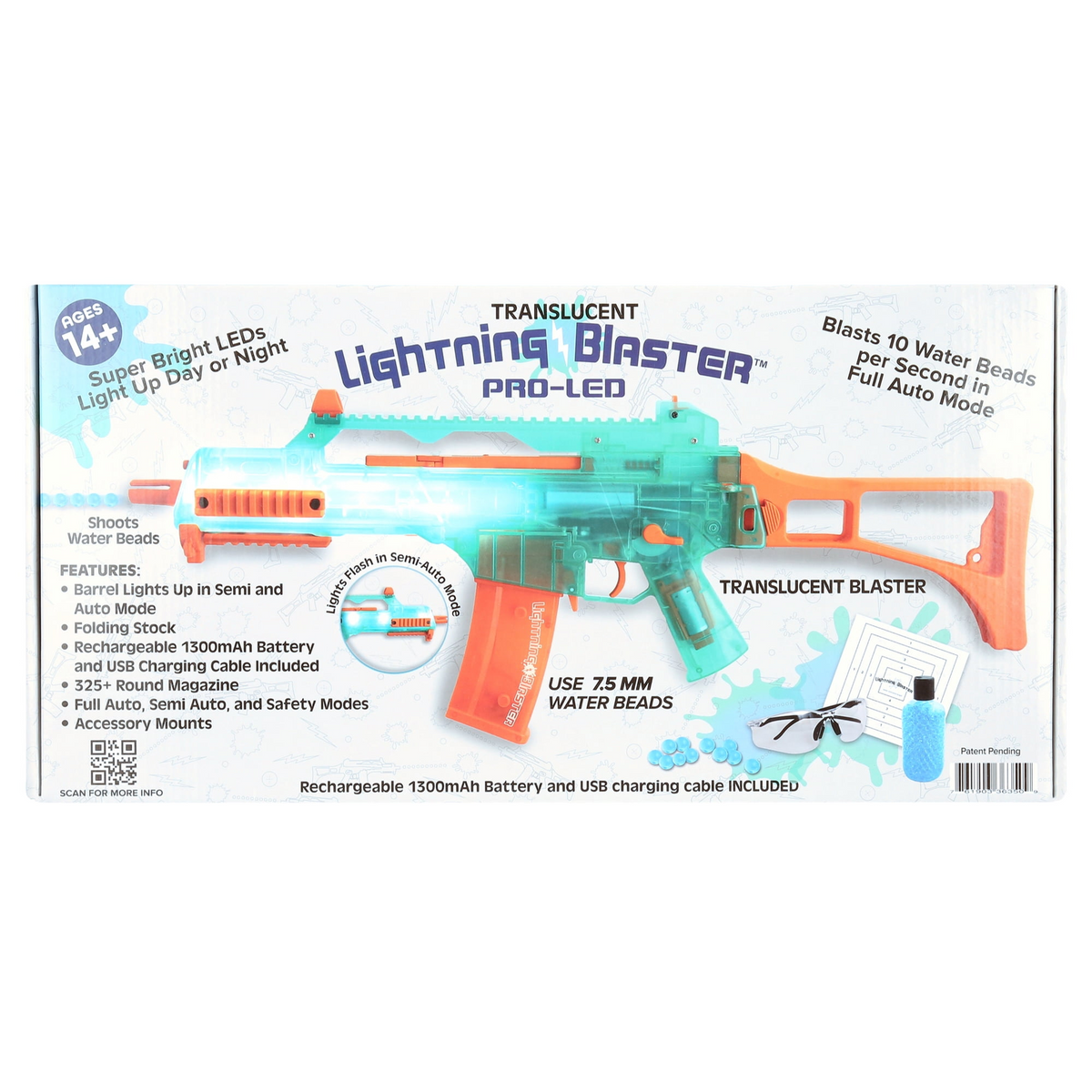 Lightning Blaster Pro-LED Full and Semi Automatic Water Bead Blaster Kit