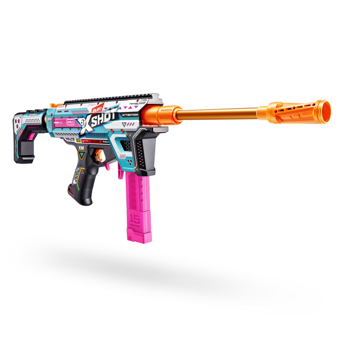 XSHOT Pro Motorized Piston Pump AEB by ZURU Outdoor Blaster 40 Air Pocket Technology Half Darts