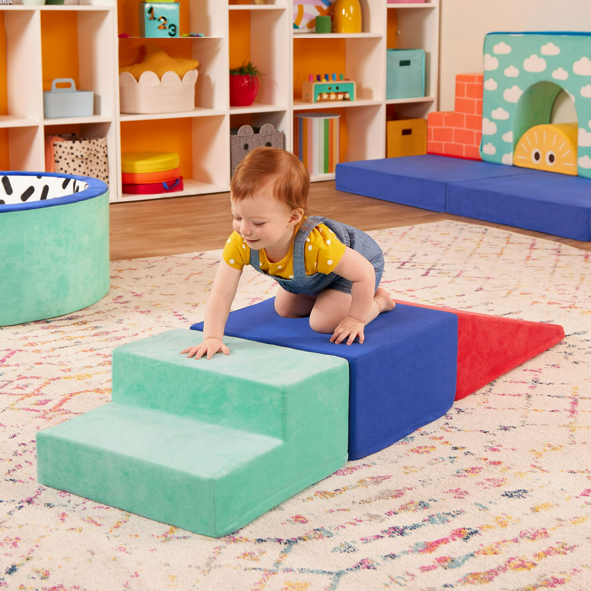 Battat Squishy Stack Climbers 3 Foam Multicolor Play Shapes