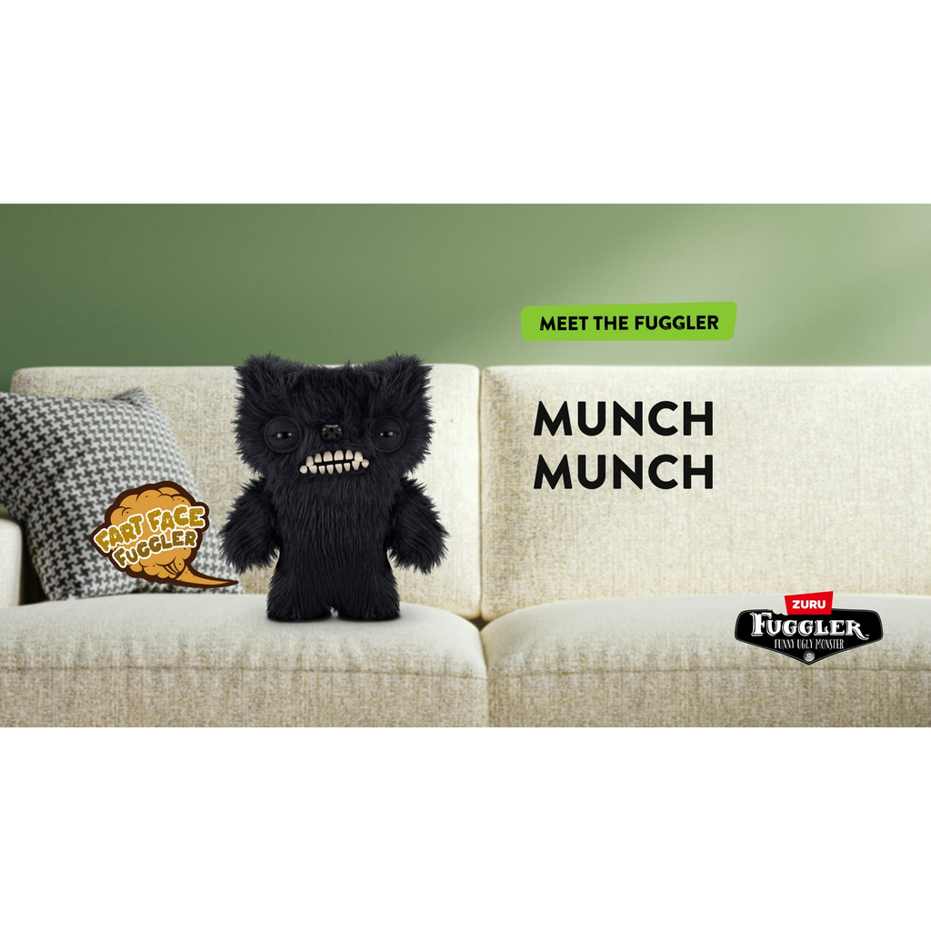 Fuggler Fart Face 9 inch (Munch Munch) Soft Plush, Funny Ugly Monster Stuffed Animal Toy