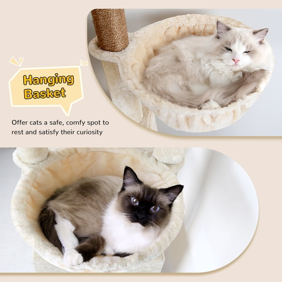 Globlazer 78" Multi-Level Large Cat Tree and Tower Condo for Indoor Cats with Sisal Scratching Posts
