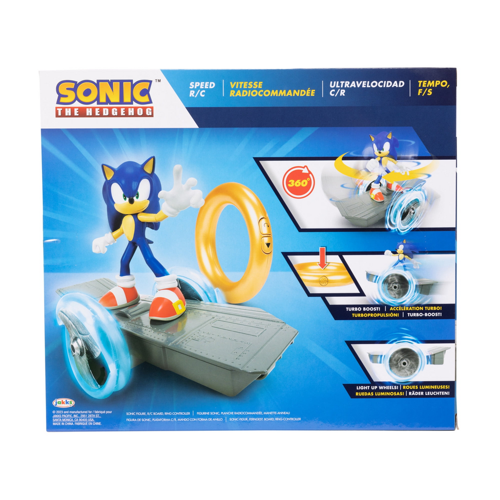 Sonic The Hedgehog Speed Feature RC Vehicle with Detachable Sonic Action Figure