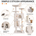 BestPet 54in Kitten Activity House with Cat Scratching Posts Stand House Cat Condo with Funny Toys