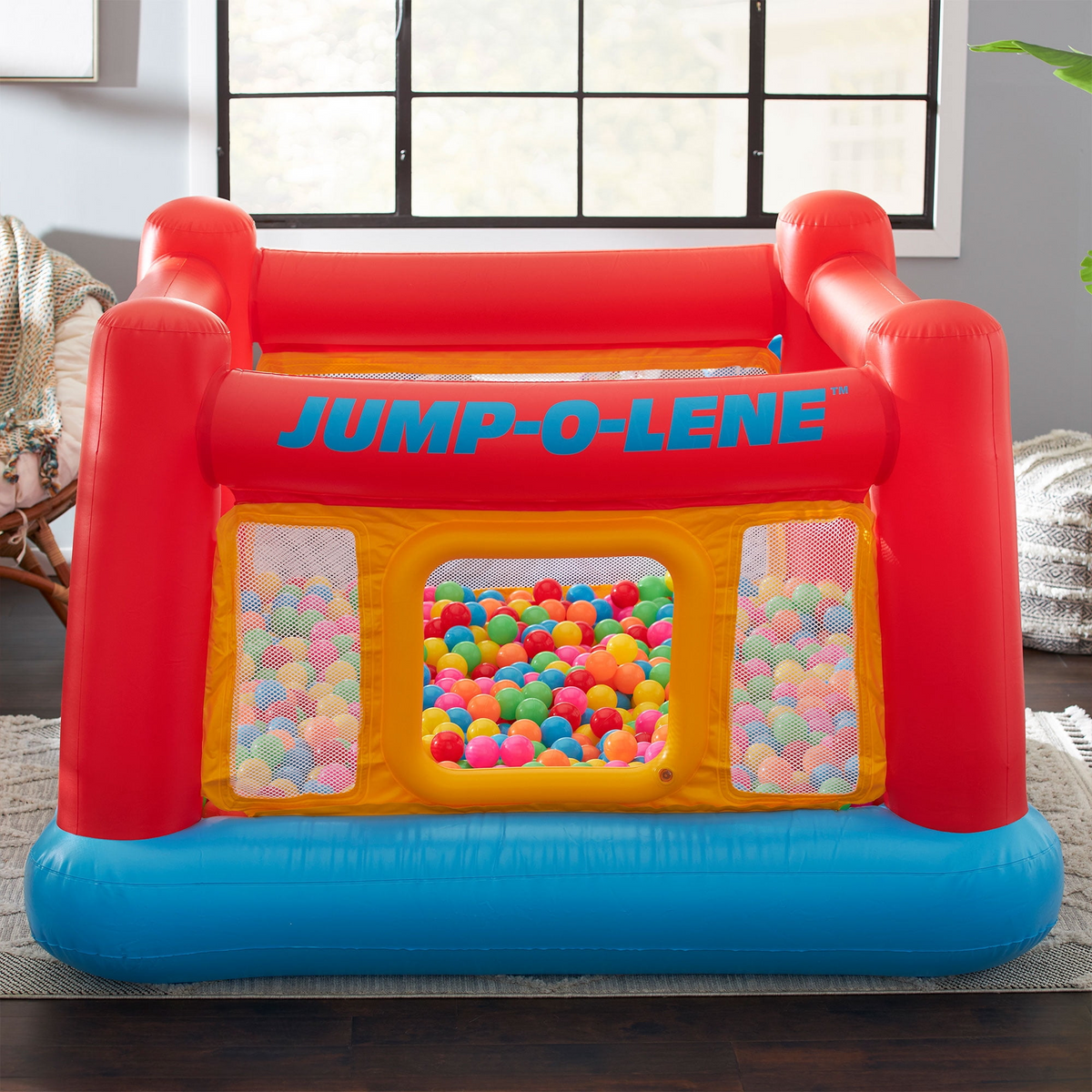 Intex Inflatable Jump-O-Lene Bounce House wPlastic Fun Ballz