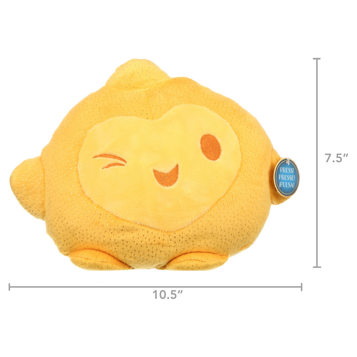 Disney Wish Hug & Wish Star 10-Inch Glowing Stuffed Star Light-Up Toy
