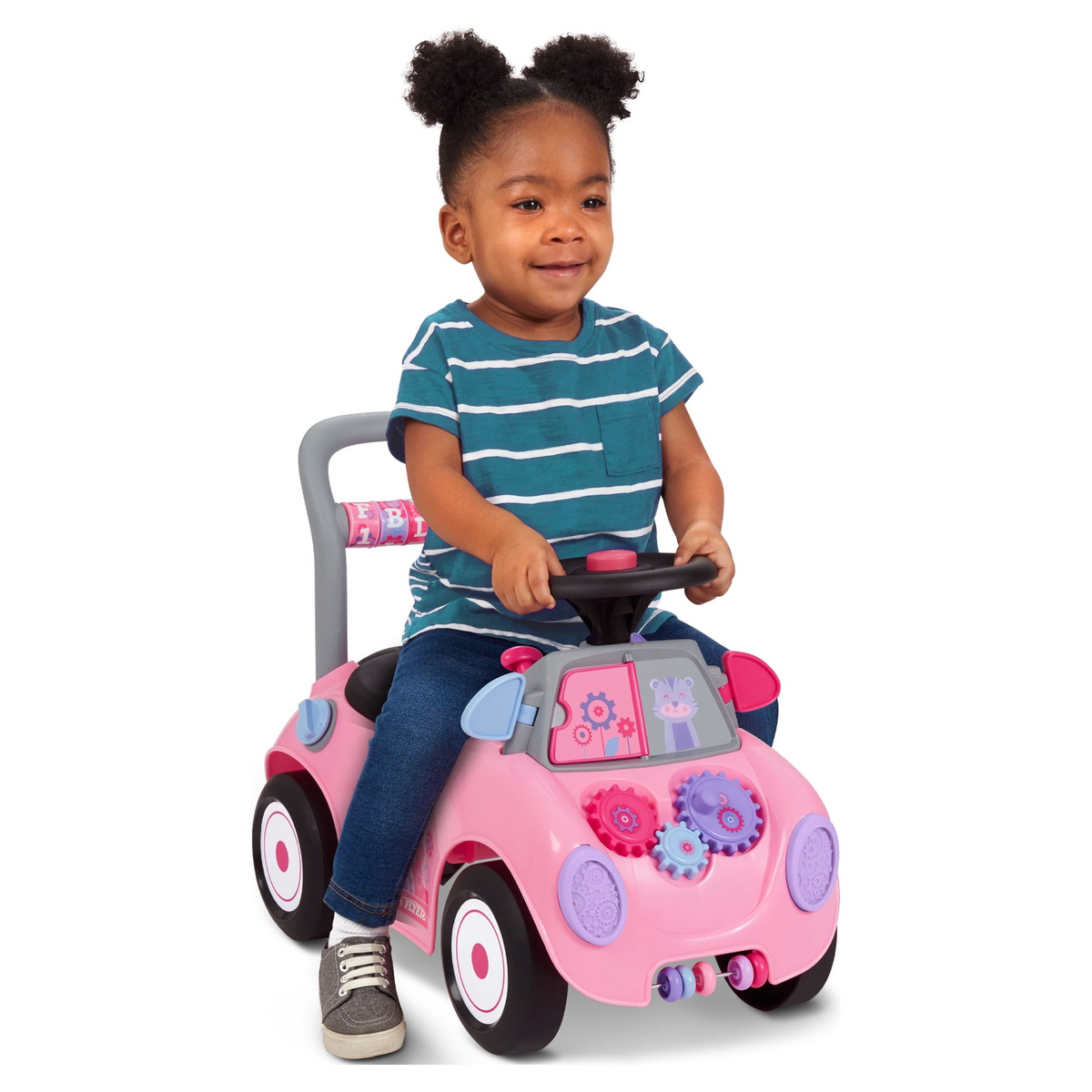Radio Flyer Creativity Car, 3 in 1 Push Walker & Ride-on with Interactive Features