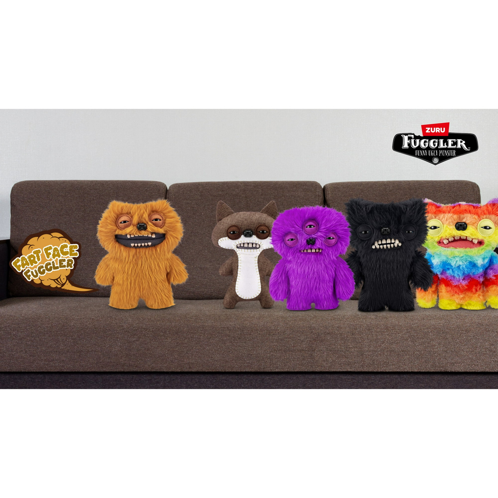 Fuggler Fart Face 9 inch (Munch Munch) Soft Plush, Funny Ugly Monster Stuffed Animal Toy