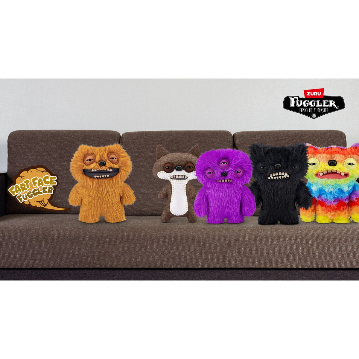 Fuggler Fart Face 9 inch (Munch Munch) Soft Plush, Funny Ugly Monster Stuffed Animal Toy