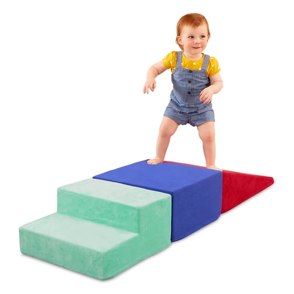 Battat Squishy Stack Climbers 3 Foam Multicolor Play Shapes