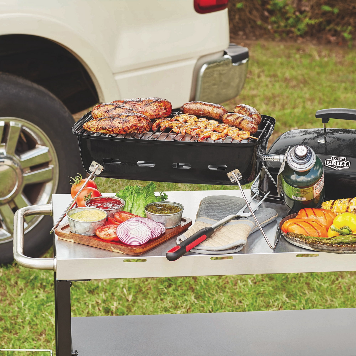 Expert Grill 1-Burner Black Portable Propane Gas 17.5 inch Grill