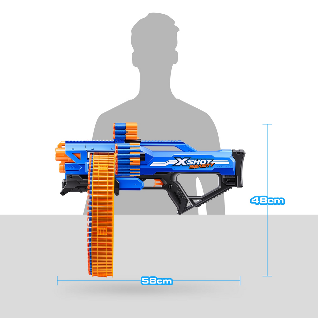 XSHOT Insanity Mad Mega Barrel (72 Darts), Air Pocket Technology, Outdoor blaster