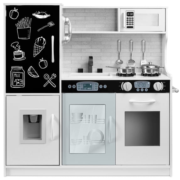 Best Choice Products Wooden Play Kitchen for Kids, Pretend Play Cooking Set