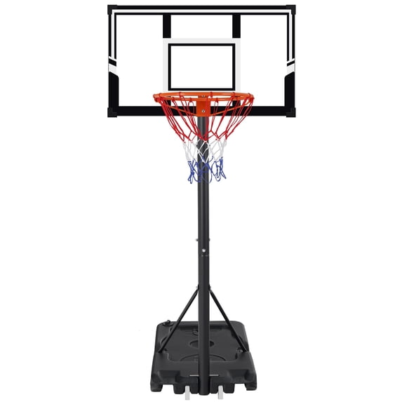 Portable Basketball Hoop Outdoor, SEGMART 4.9Ft-10Ft Height Adjustable Swimming Pool