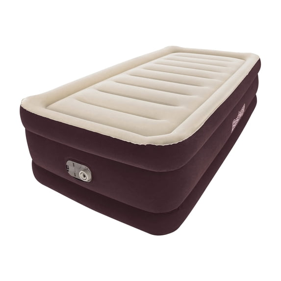 Bestway Maroon SleepSupport Premium Air Mattress 20” with Built-in AC Pump