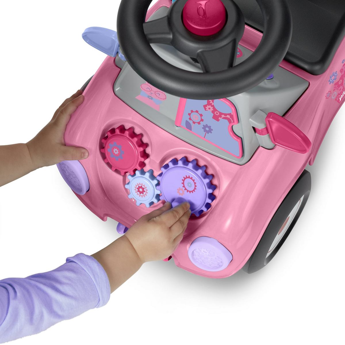 Radio Flyer Creativity Car, 3 in 1 Push Walker & Ride-on with Interactive Features
