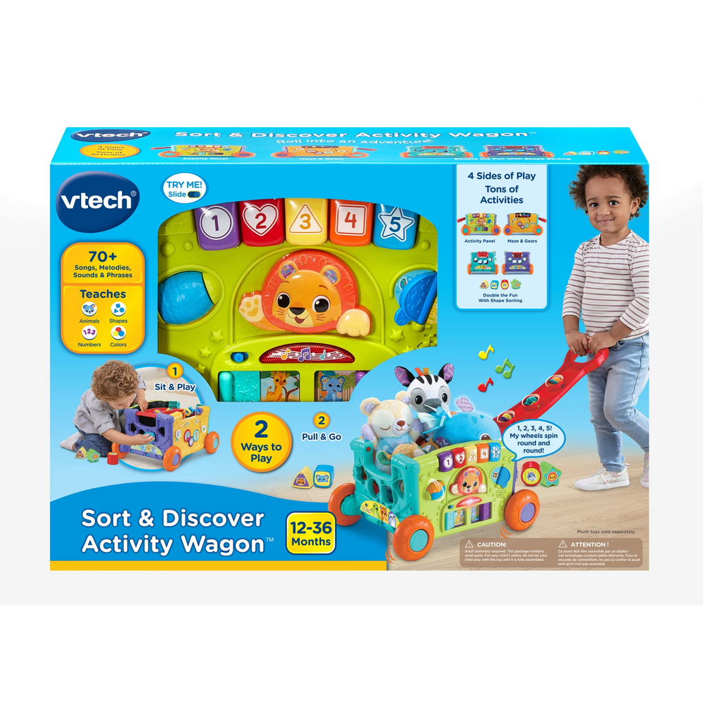 VTech Sort & Discover Activity Wagon with Accessories, Baby and Toddler Toys