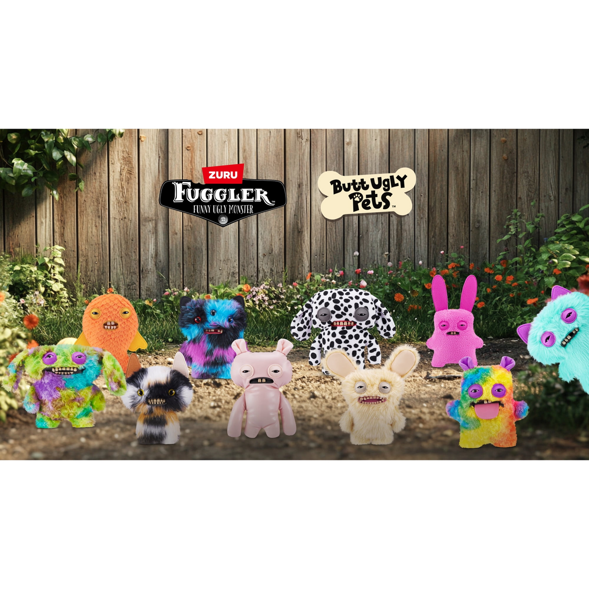 Fuggler Butt Ugly Pets 9 inch (Reek-O - Black Cat), Ugly Monster Stuffed Animal Toy