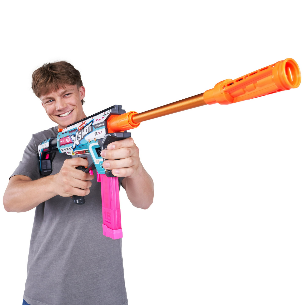XSHOT Pro Motorized Piston Pump AEB by ZURU Outdoor Blaster 40 Air Pocket Technology Half Darts