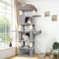 Globlazer 68 Corner Cat Tree Tower for Indoor Cats with 6 Scratching Posts & 2 Condos