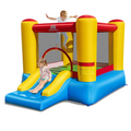 Costway Inflatable Bouncer Kids Bounce House Jumping Castle Slide with 370W Blower