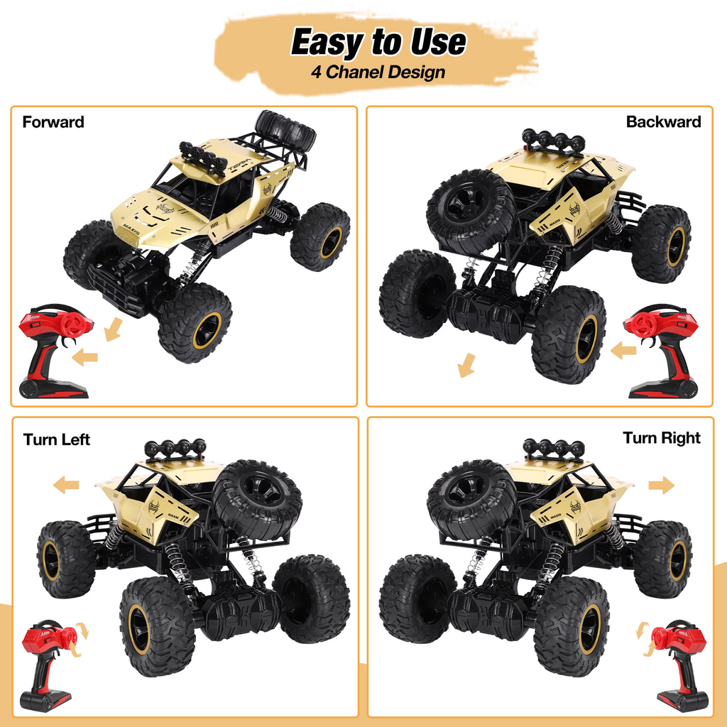 Wisairt 112 Large RC Cars, 4WD Large Remote Control Monster Truck 2.4 GHz Alloy RC Cars