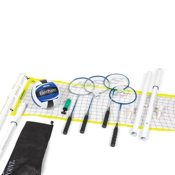 EastPoint Sports 2-in-1 Volleyball and Badminton Set