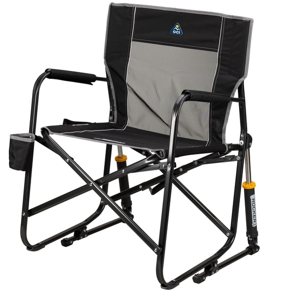 GCI Outdoor Freestyle Rocker Folding Rocking Camping Chair with Cup Holder