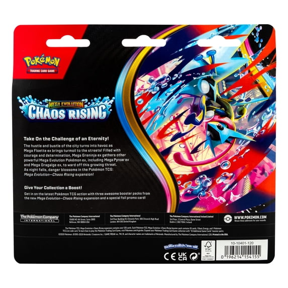 Pokemon Trading Card Games Chaos Rising 3-Pack Blister